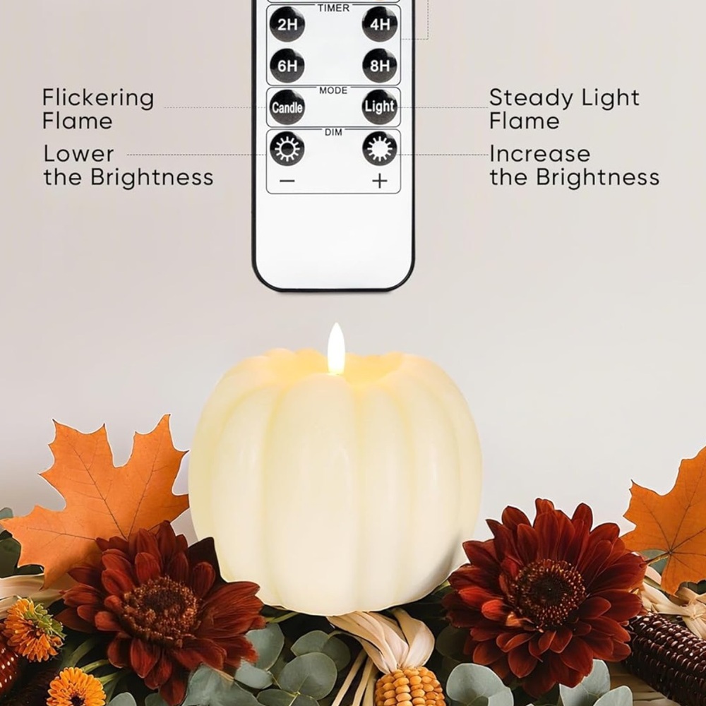 Remote-Controlled Pumpkin Candle - Picture 3 of 16